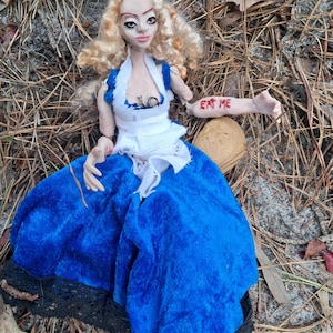 Alice in Wonderland horror art doll OOAK