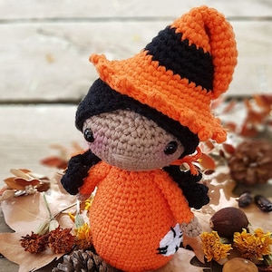 Amigurumi pattern witch crochet doll pattern crochet toy pattern amigurumi witch pattern Halloween witch doll witch hat JudsAtelier