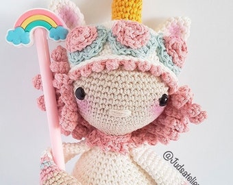 RAINBOW la unicornio by JudsAtelier - Patrón amigurumi - Descarga Instantánea PDF