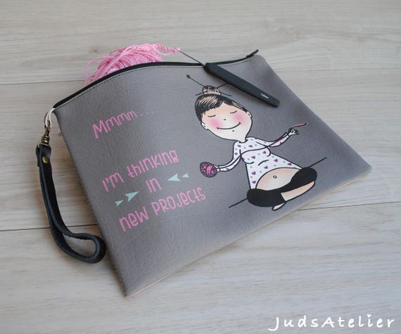 Regalo para tejedoras bolsa de labores bolsa de proyectos porta
