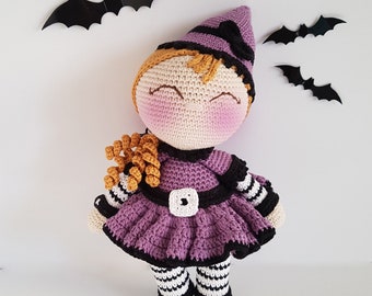 Witch amigurumi pattern crochet toy pattern halloween crochet pattern halloween amigurumi pattern pattern witch halloween crochet doll witch