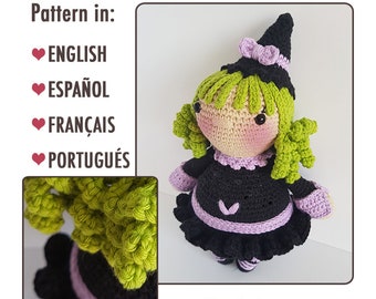 Halloween crochet pattern witch amigurumi pattern crochet toy pattern halloween amigurumi pattern pattern witch halloween crochet doll witch