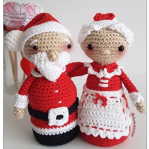 Crochet Santa Claus family pattern by JudsAtelier - amigurumi doll pattern - Xmas doll pattern - Santa Claus amigurumi - crochet pattern