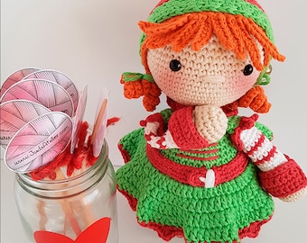 Patron lutin de Noël amigurumi Patrons espagnols Patron amigurumi lutin de Noël pour son patron au crochet JudsAtelier décoration de Noël