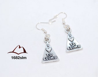 I Love To Climb climber earrings