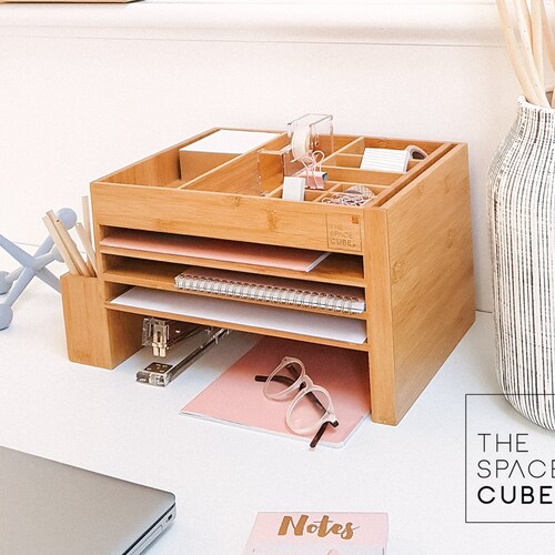 Wooden Stationery Paper Organiser Cute Desk Accessories Etsy