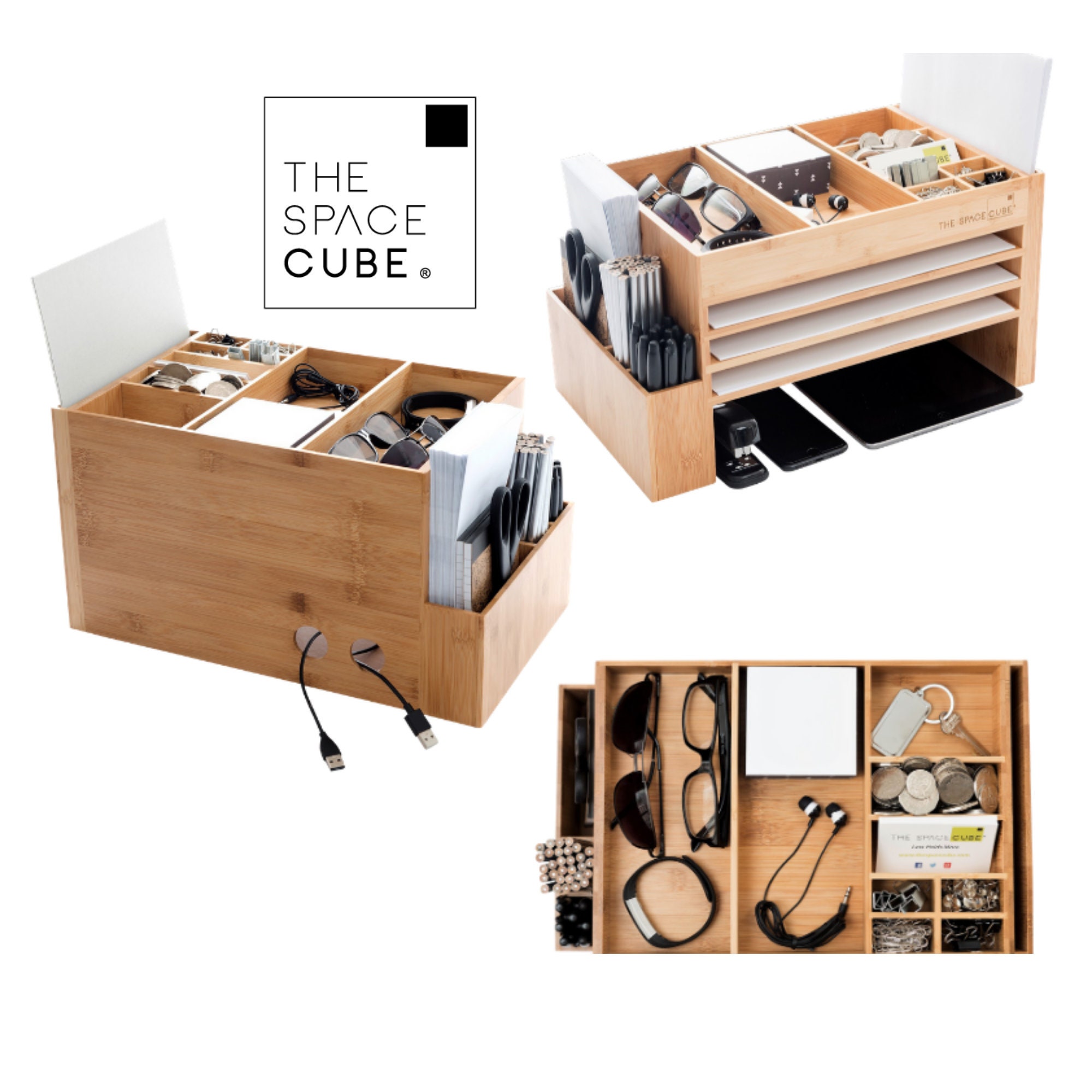 Ipad Storage 17 Compartments Practical Gift for Desk Office Etsy