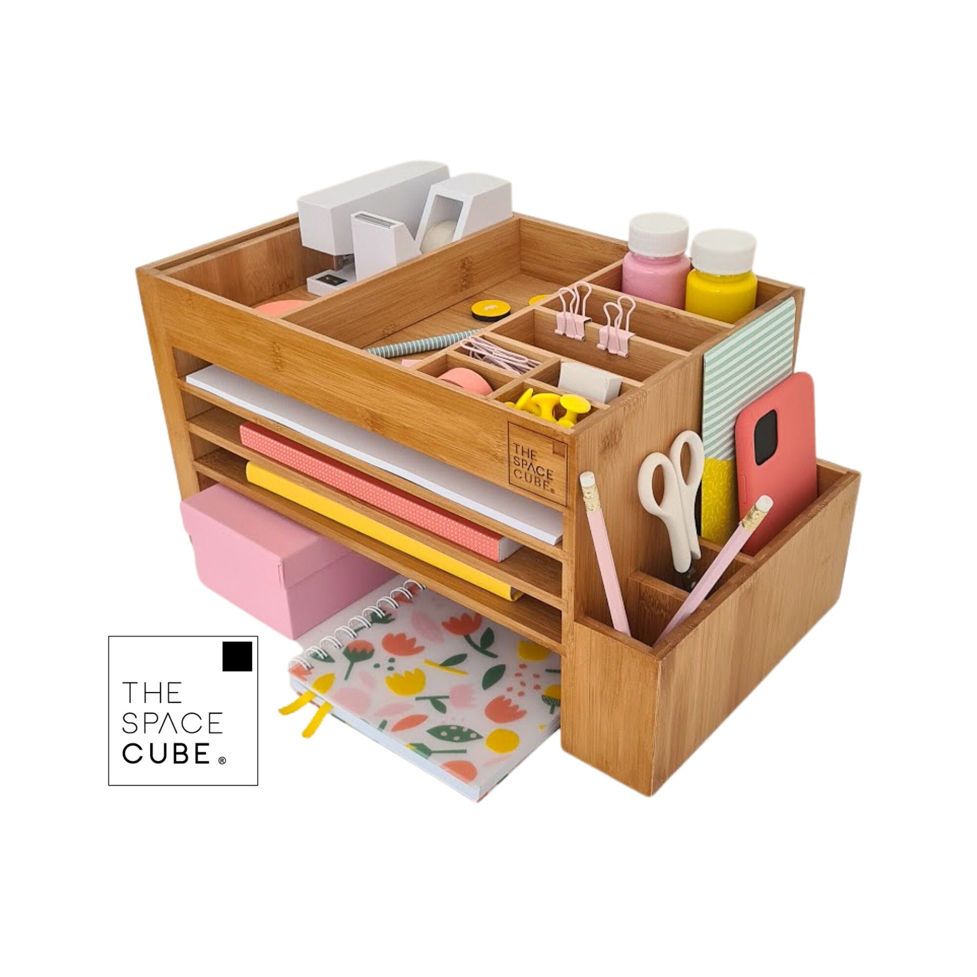 Wood Office Desk Organiser & Accessories Bamboo Office Etsy Australia