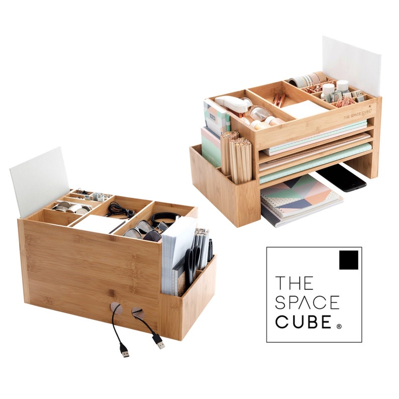 Wooden Stationery Paper Organiser Cute Desk Accessories Etsy