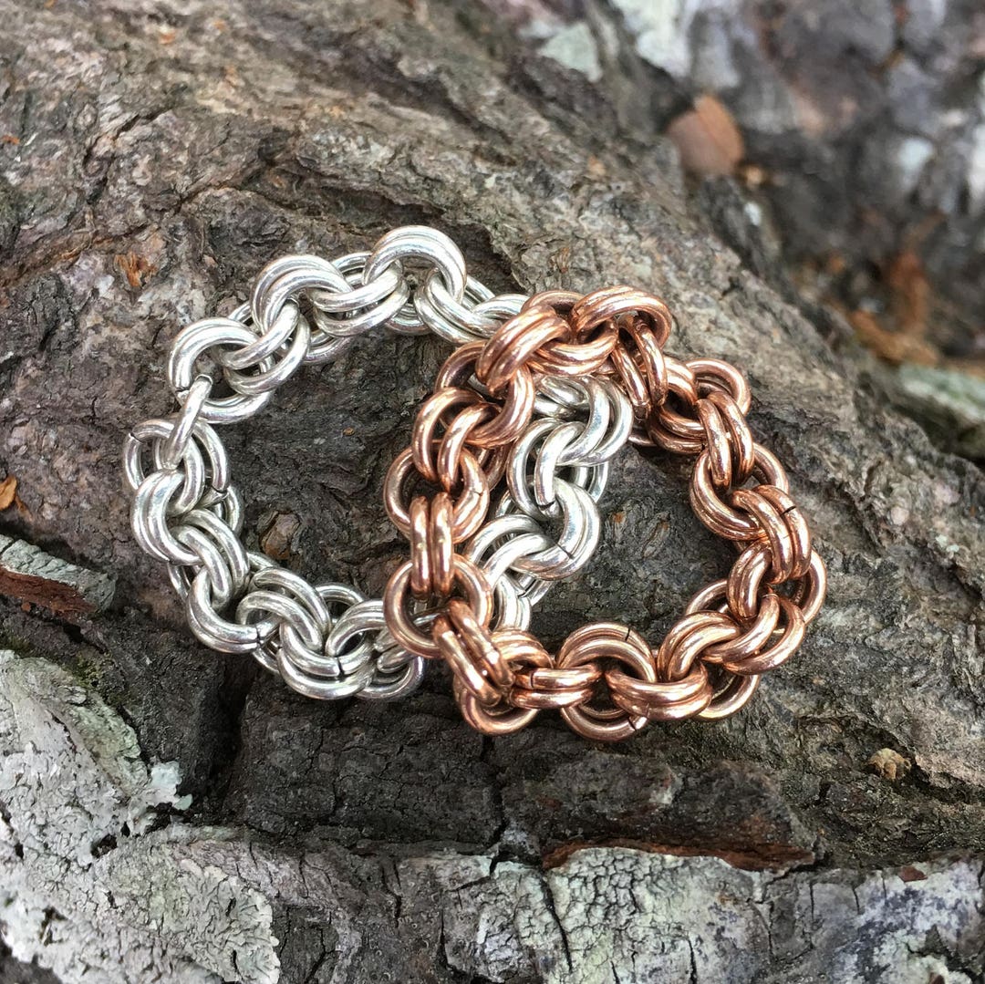 Rose Gold Wedding Band Gold Chain Ring Unique Engagement - Etsy