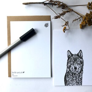 Set di 5 carte postali di Wolf