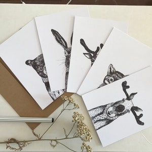 Ensemble de 5 cartes d'art et 5 cartes