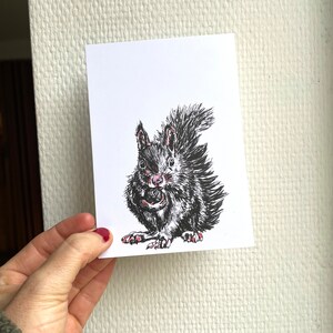 2 cartes d'art van eekhoorn