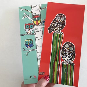Set di 5 carte postali 'Owls' disponibili