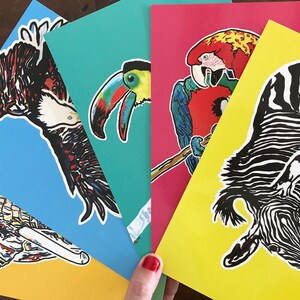 Lot de 5 cartes d'art grote naar keuze
