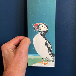 Ensemble de 2 cartes d'art van een papegaaiduiker