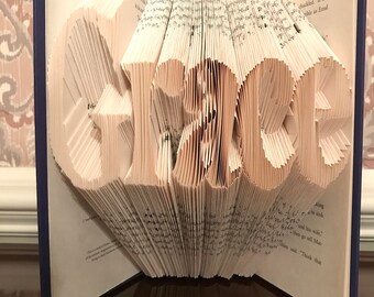 Unique Personalized Folded Book Art | Custom Gift | Your Name Here | Personalized Gift | Book Lover Gift | Bookwork Gift | Unique Gift