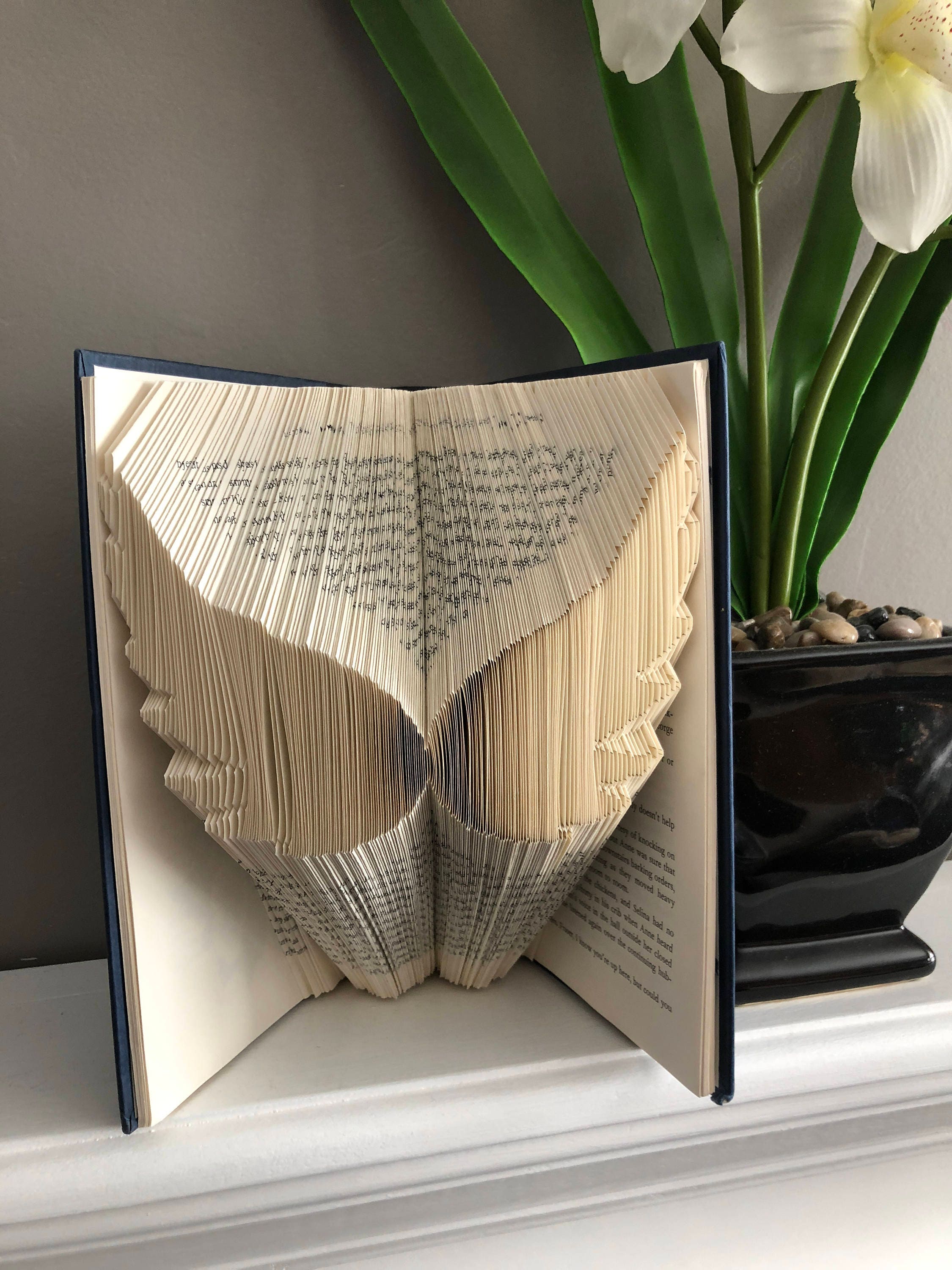 Angel Wings Folded Book Art Etsy Canada