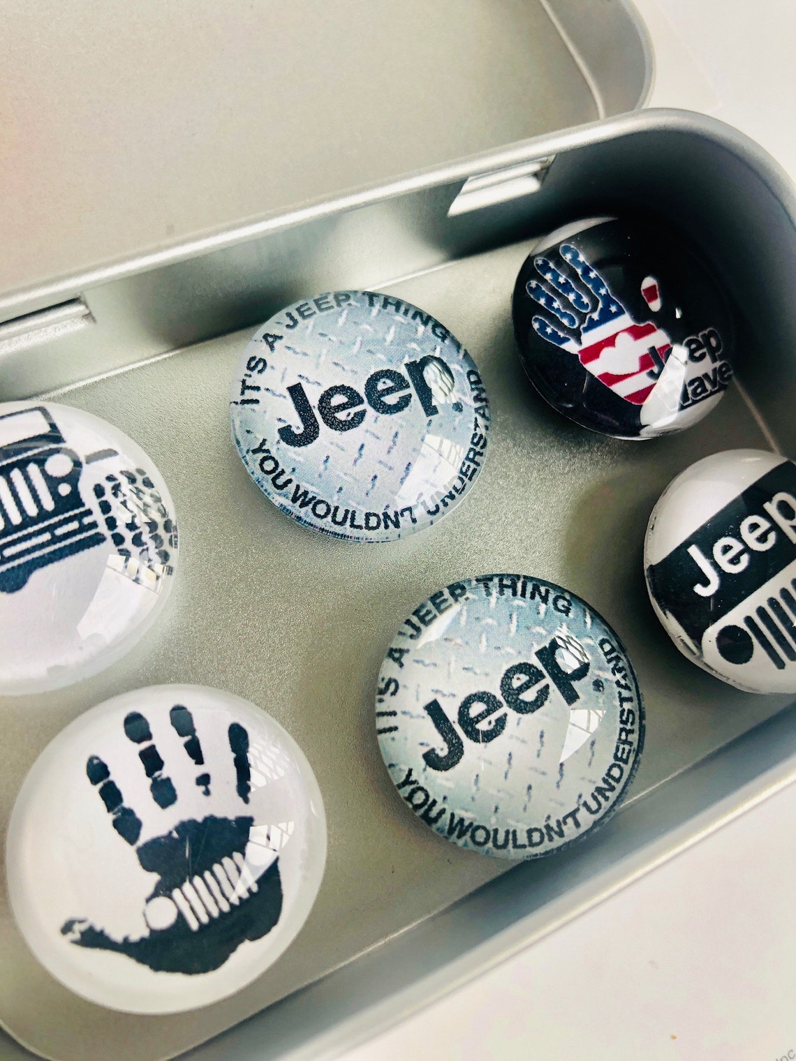 Set of Six Glass Jeep Jeep Life Jeep Etsy