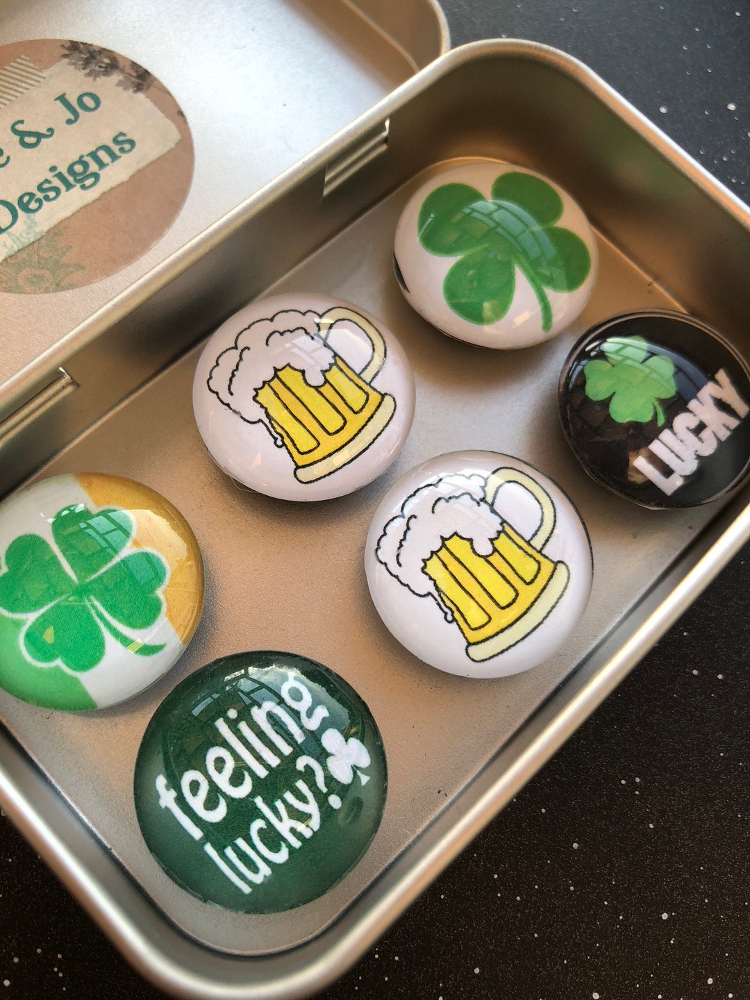 Set of Six Glass Luck of the Irish Irish Etsy