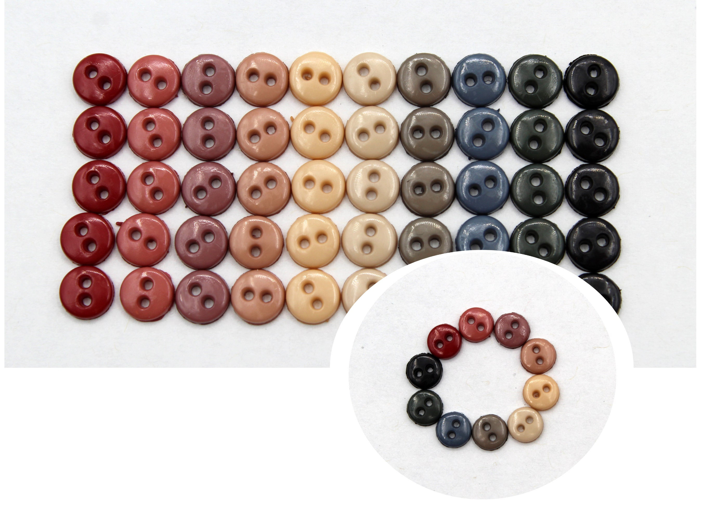 Small Round Buttons 50 Small 1/4