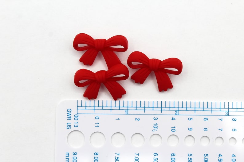 Big Bow Shape Buttons. 3 Pieces. 28 X 19 Mm Buttons. - Etsy