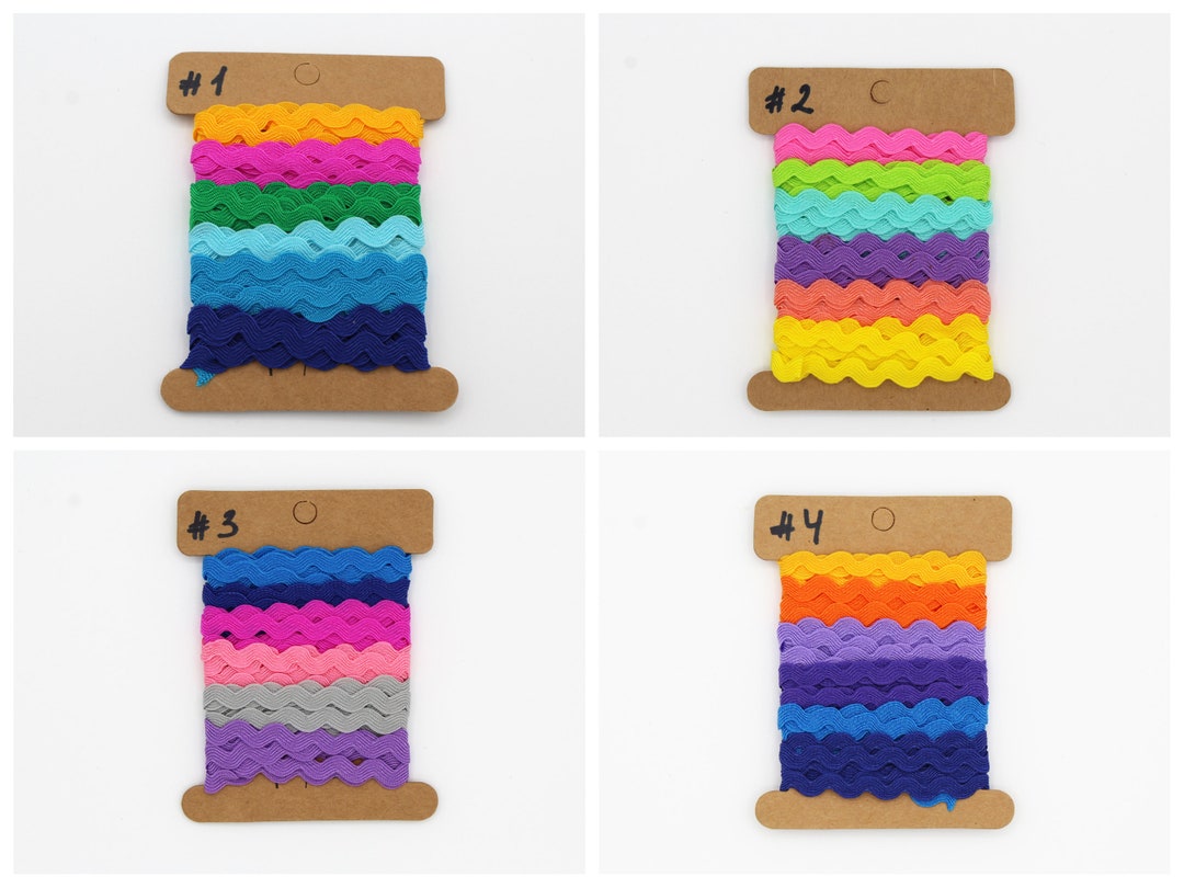 Ric Rac Ribbon Svg Ric Rac 5 Mm Trim Bundle. Ric Rac Trimming Ribbon. Set of 6 Colors. 1 ...