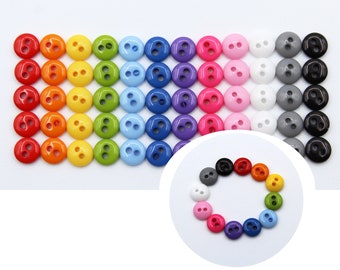 60 Small 6mm, 1/4 Inch Buttons for Sewing, Knitting and Craft. Tiny ...