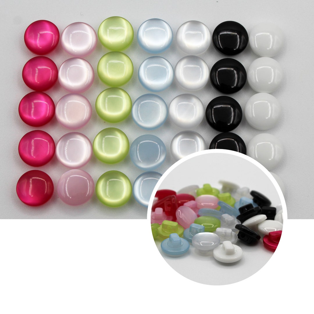 Small Round Buttons Small Buttons. Round, 11 Mm 7/16 Inch, Shank Buttons. Set of 7 Colors ...