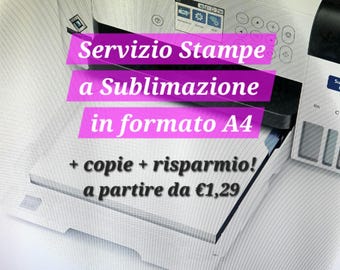 Impresión por sublimación personalizada A4: Transferencias para tela y superficies duras, Servizio stampa sublimatica, stampe a sublimazione