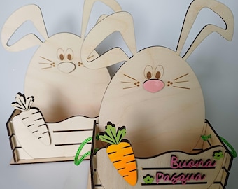 Caja coniglietto, archivo SVG por taglio láser