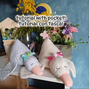 Modello e tutorial Oca con zip tasca, PDF spiegazioni in ITALIANO e INGLESE