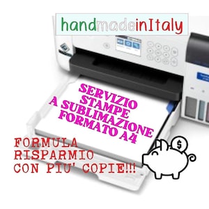 Stampa a sublimazione personalizzata - A4 - Tessuto e superfici dure - Trasferimenti a sublimazione - Stampa i tuoi disegni personali