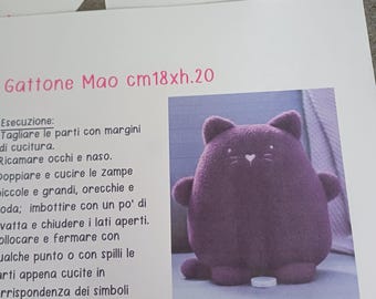 Gattone Mao, cartamodello + tutorial