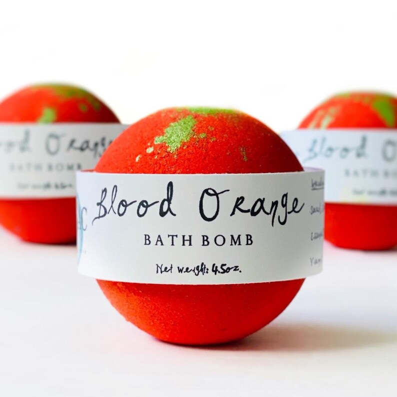 Blood Orange Bath Bomb Luxury Bubble Bath Fizzy Fruity Etsy