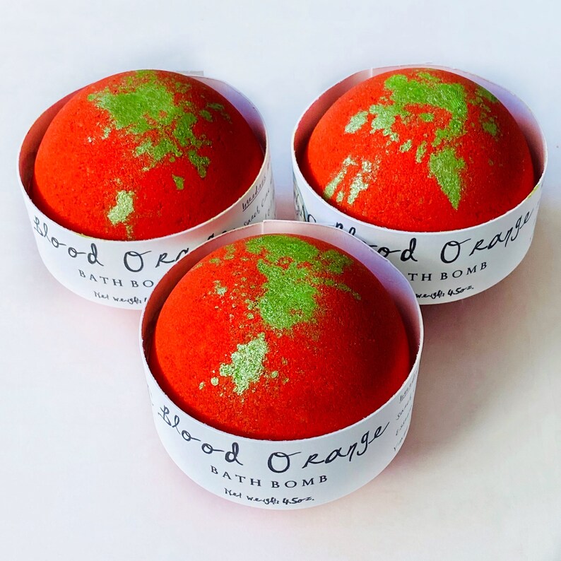 Blood Orange Bath Bomb Luxury Bubble Bath Fizzy Fruity Etsy