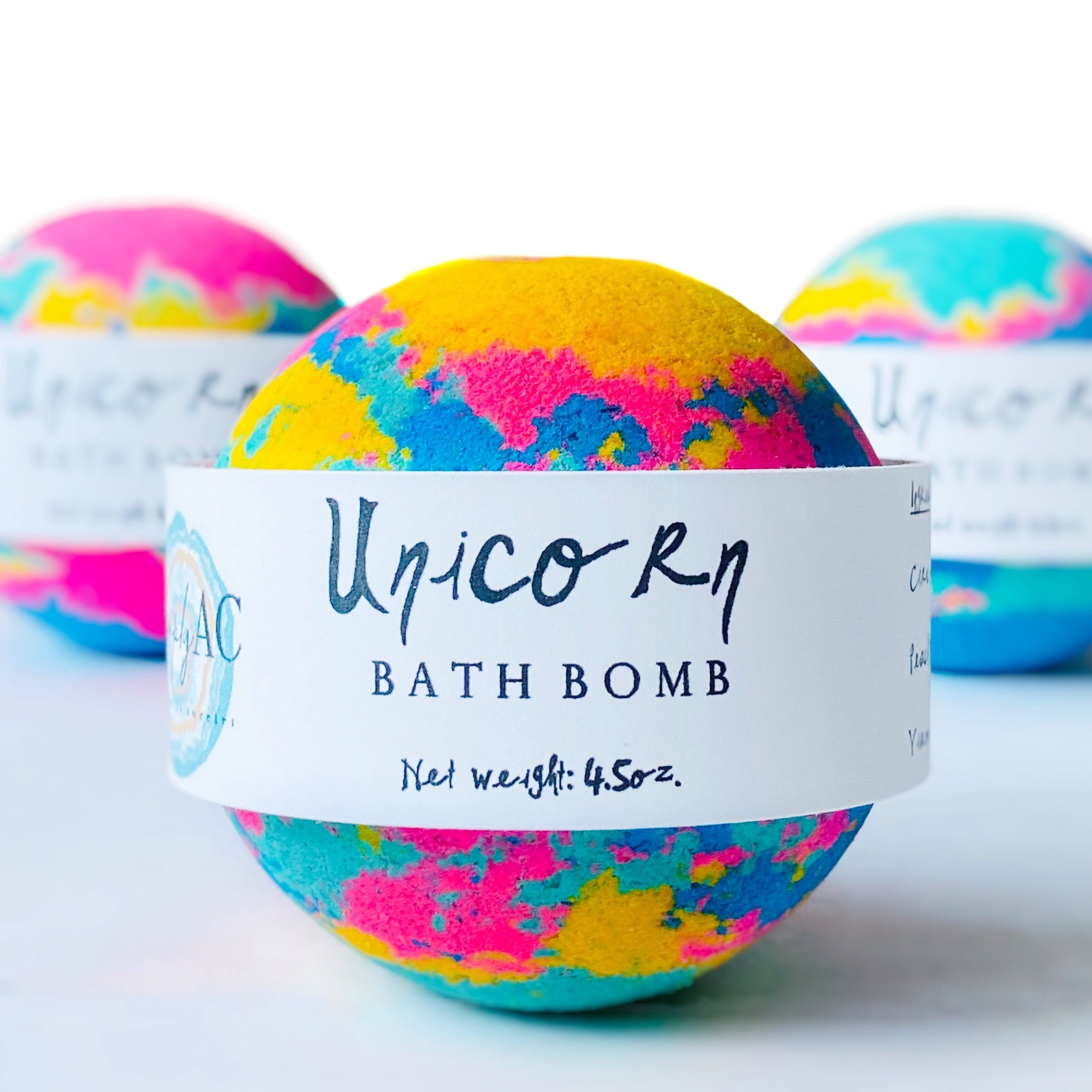 Unicorn Bath Bomb with Rainbow Colors for Kids - Birthday Party Favor…