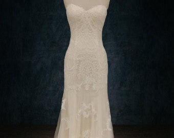 Sheath Mermaid Lace Wedding Dress