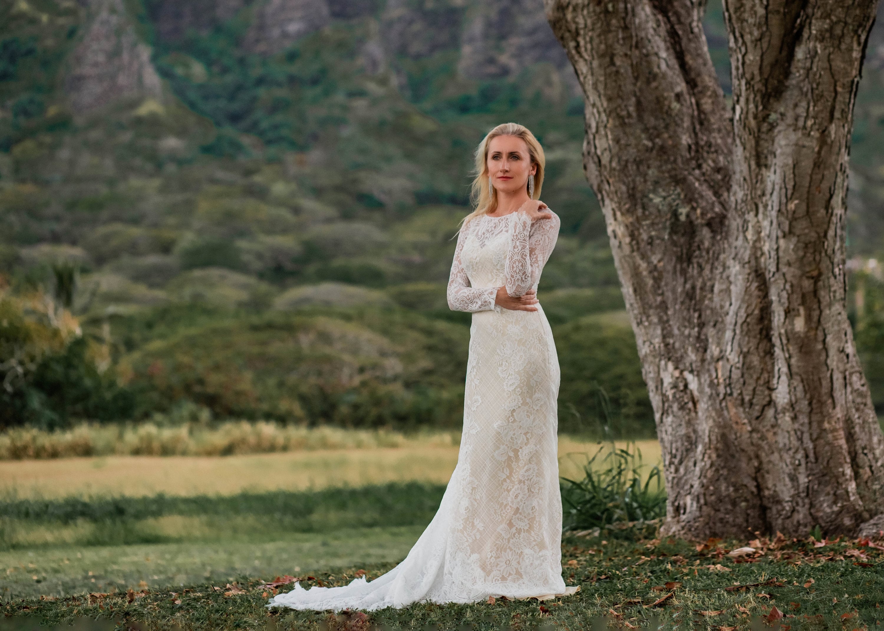 Long Sleeve Lace Mermaid Wedding Dress