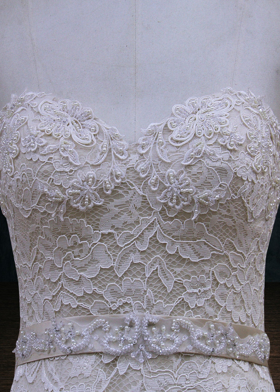 bandage mermaid trumpet gown with horsehair trim