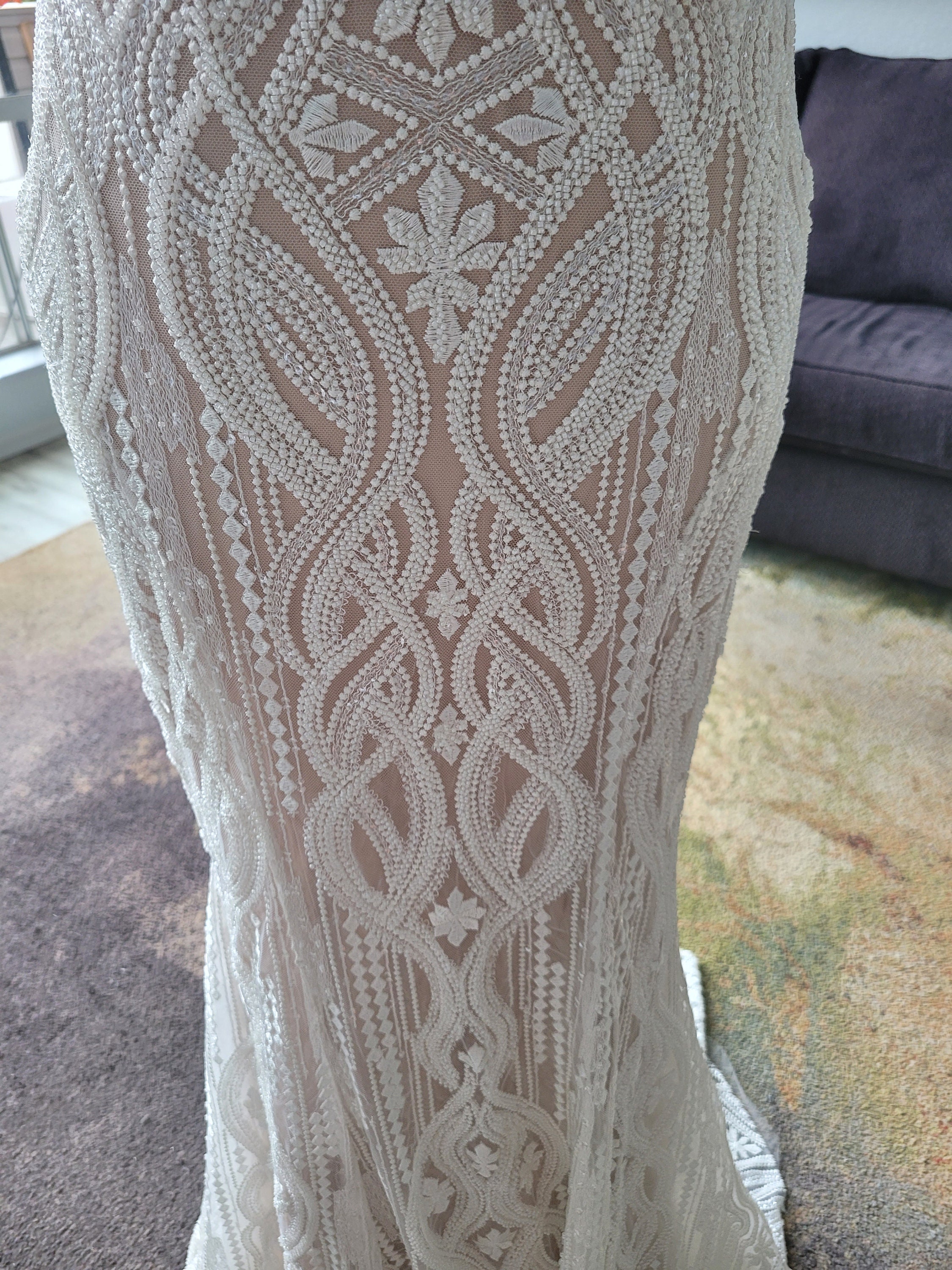 Wedding Dress Beading Strap Fit To Flare A Line Mermaid Gown