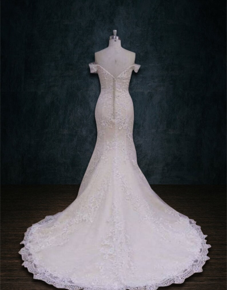 Wedding dress Mermaid Trumpet Silhouette Lace Applique Etsy