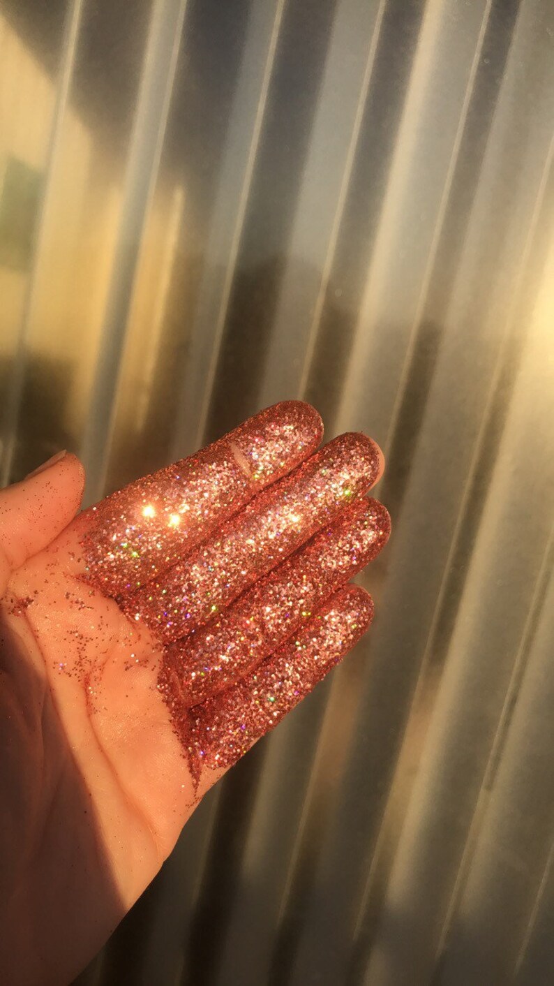 Rose Gold Glitter Eyeshadow Biodegradable Cosmetic Glitter Etsy