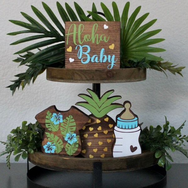 Baby Boy Tier Tray Decor Etsy