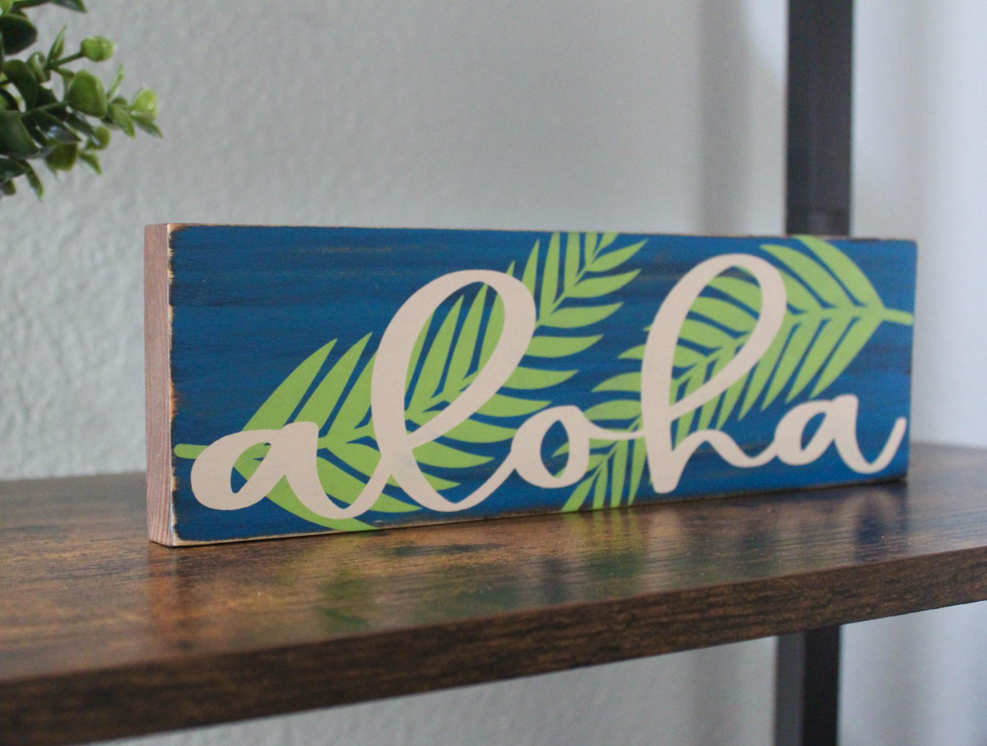 Pataloha Sign Aloha Sign, Aloha Decor, Hawaiian Wood Sign, Rustic Beach Sign, Coastal ...