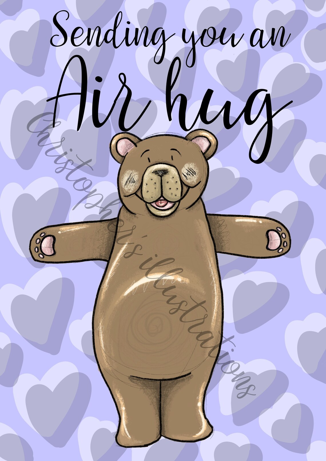 Sending you an air hug greetings card sending lockdown Etsy