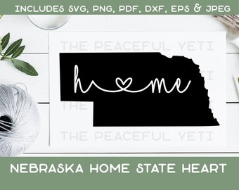 Download Nebraska Heart Svg Etsy