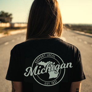 Michigan State SVG Bundle Round State Typography With Est Date Digital ...