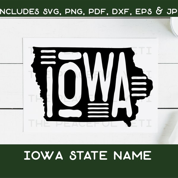 Iowa State Stencil - Etsy