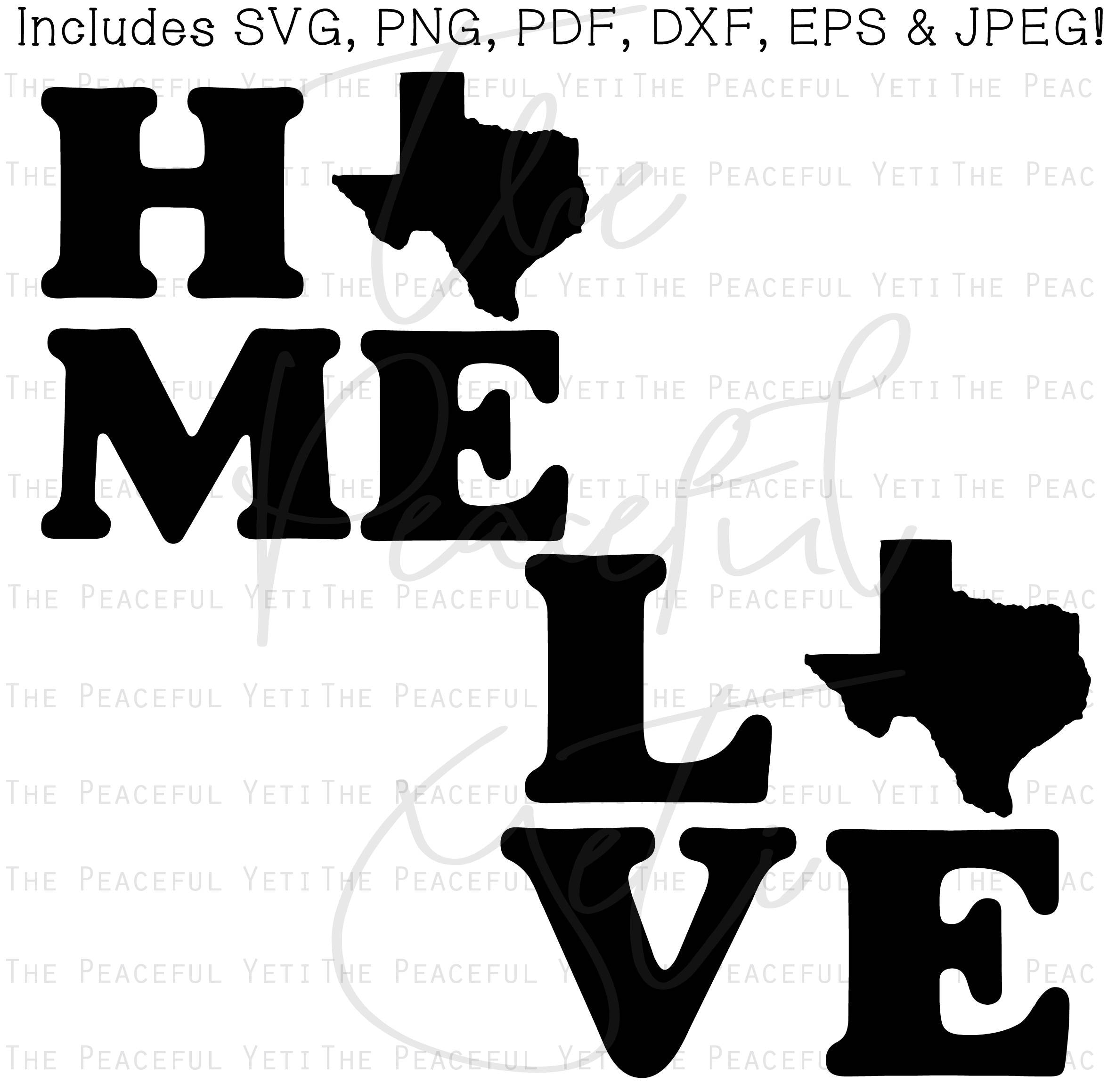 Download Texas Square Home State and Love State SVG State Home and | Etsy